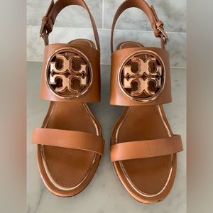 TORY BURCH MILLER WEDGE SANDALS/Size 8